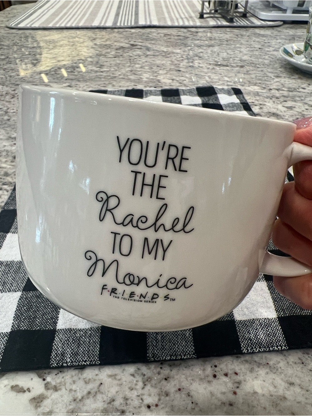 FRIENDS White Ceramic 'You're the Rachel to My Monica' Mug